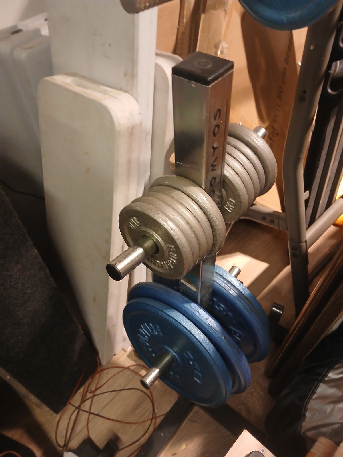 fitness bank met gewichtenrek, Sport en Fitness, Ophalen