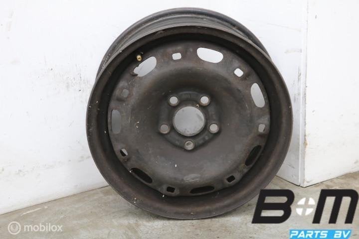 1 losse 14 inch stalen velg VW Polo 9N 6Q0601027P, Auto-onderdelen, Banden en Velgen, Gebruikt, Velg(en)