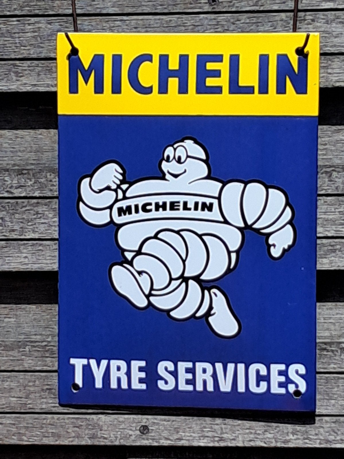 Vintage emaille bord Michelin repro, Enlèvement ou Envoi, Neuf, Panneau publicitaire