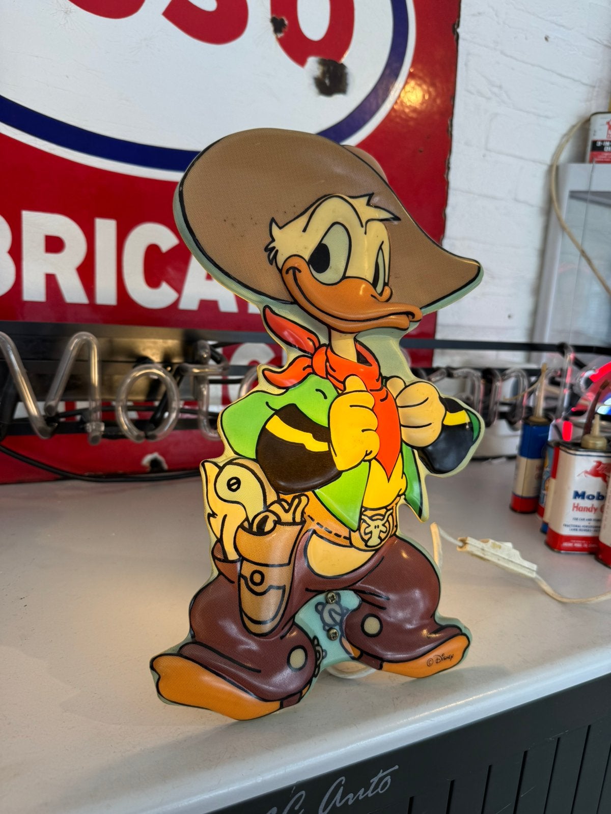 Vintage Disney Donald Duck lamp, Verzamelen, Ophalen of Verzenden, Donald Duck, Gebruikt, Beeldje of Figuurtje