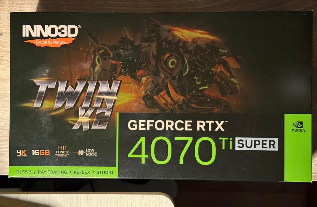 INNO3D NVIDIA RTX 4070 Ti Super 16Gb TWIN X2, Computers en Software, Videokaarten, Ophalen, Zo goed als nieuw, Nvidia