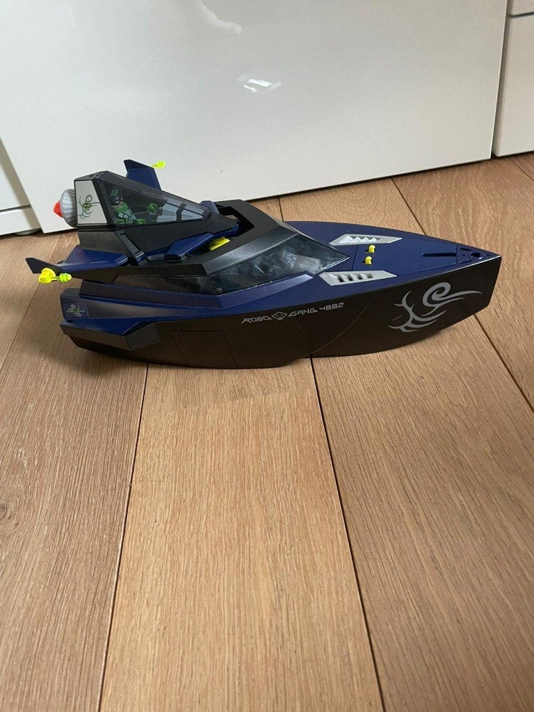 PLAYMOBIL 4882 Top Agents Robo Gang Boat + Jet & Figurines, Autres séries, Comme neuf, Bateau, Kit complet