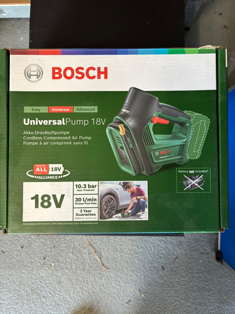 Bosch universal pump 18v, Ophalen