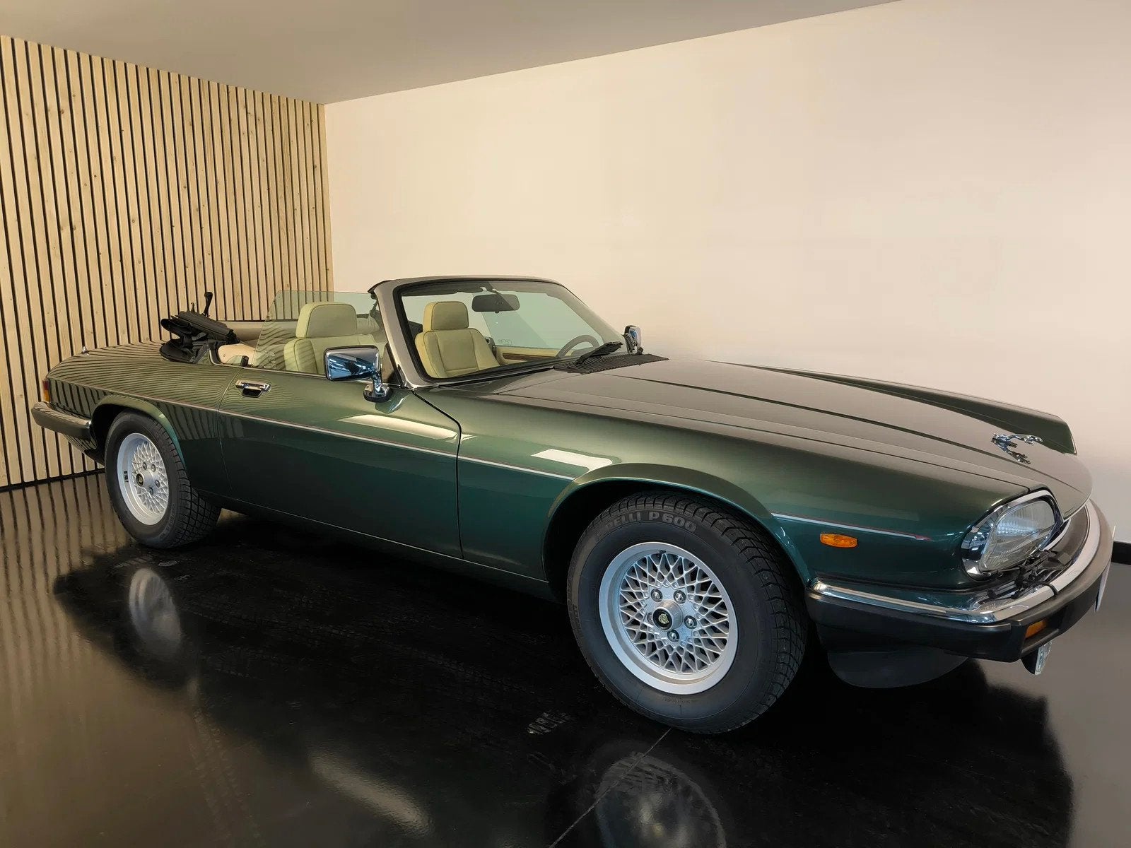 Jaguar XJSC 1988 (bj 1988, automaat), Auto's, Automaat, Lederen bekleding, Beige, Cabriolet