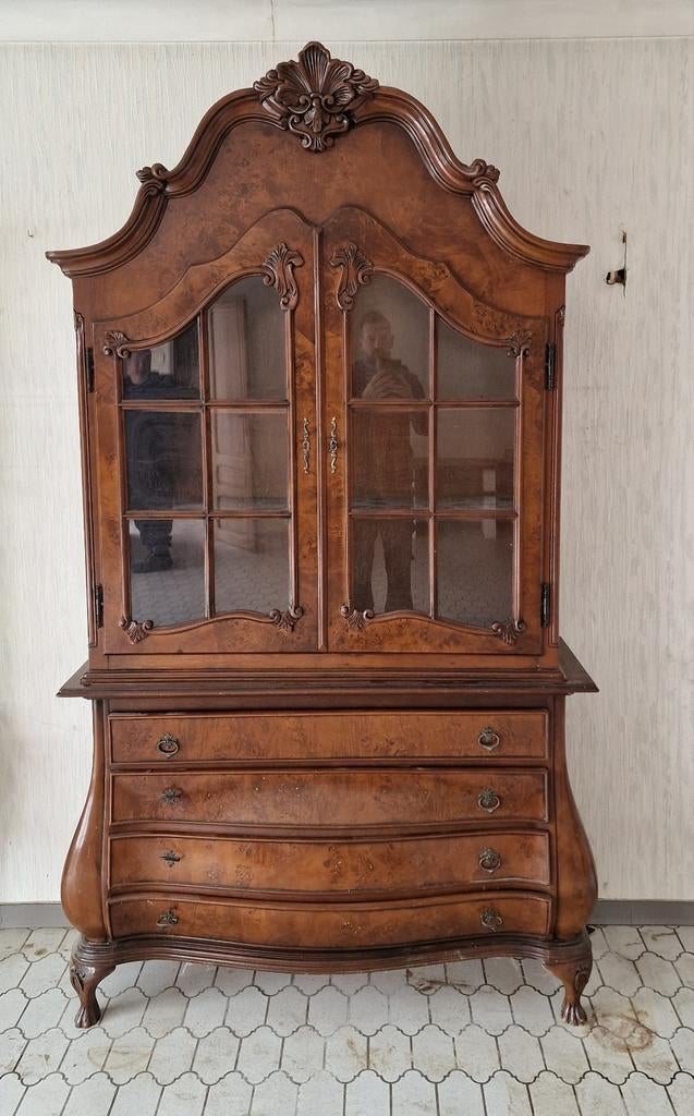 Vitrine Hollandaise en ronce de Noyer Louis Philippe, Enlèvement