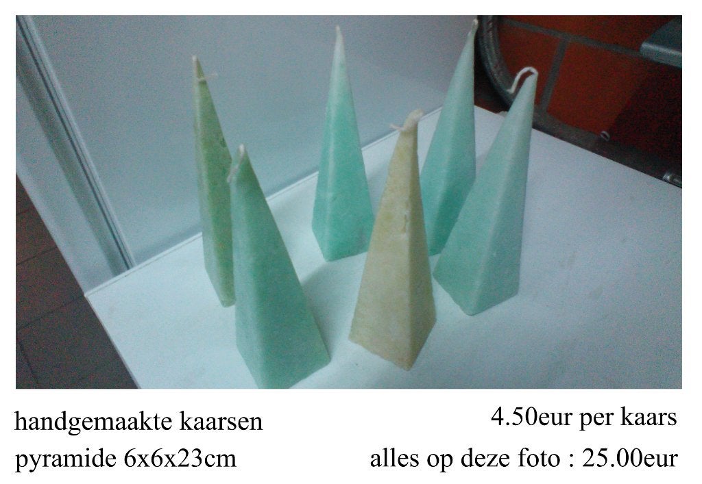 handgemaakte kaarsen verjaardag piramide moederdag mama hart, Huis en Inrichting, Ophalen of Verzenden, Nieuw