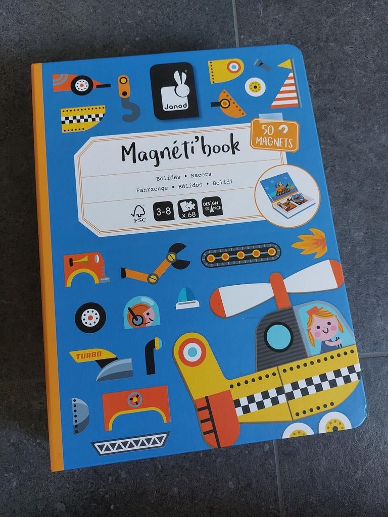 Magnéti boek  thema voertuigen, Kinderen en Baby's, Ophalen of Verzenden, Zo goed als nieuw, Bouwen