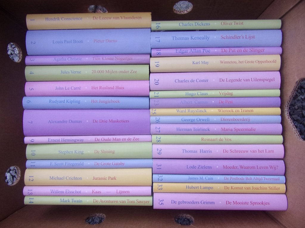 29 boeken bibliotheek van het Laatste Nieuws, Ophalen of Verzenden, Zo goed als nieuw
