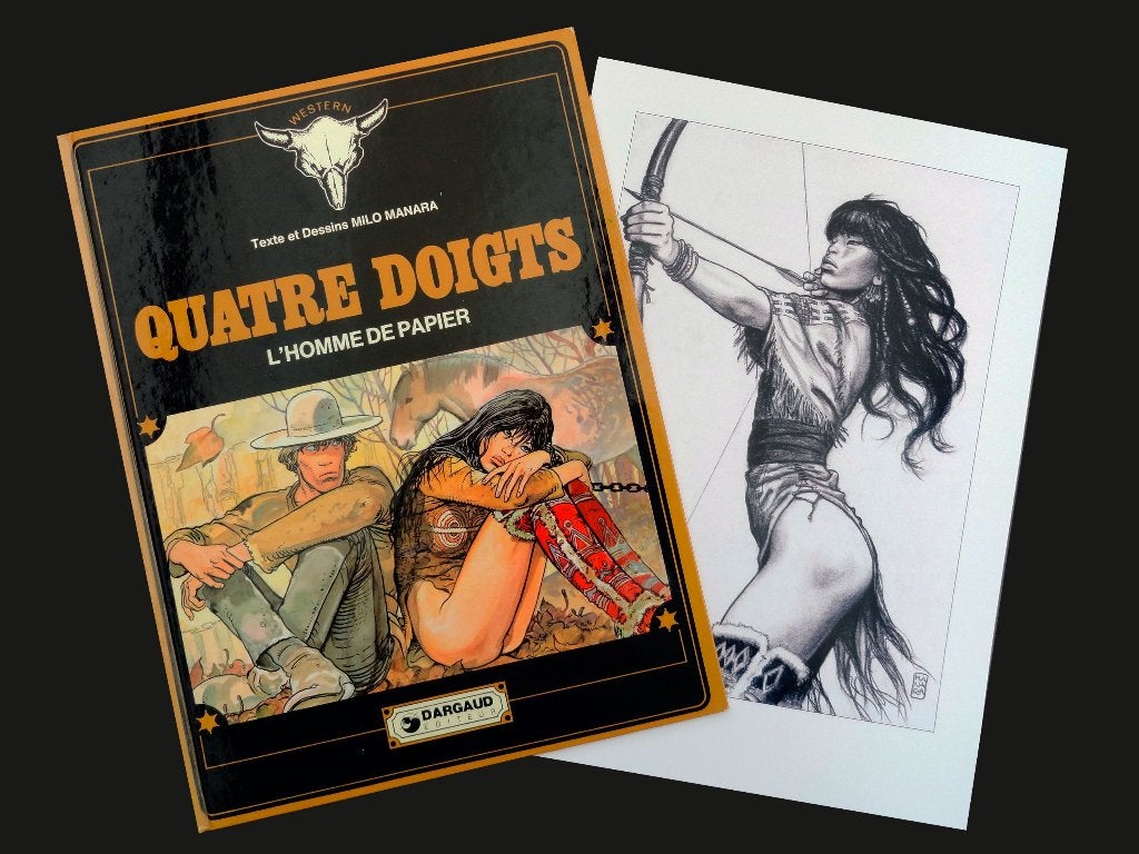 Quatre doigts - L'homme de papier - Manara - EO1982- Dargaud, Boeken, Ophalen of Verzenden