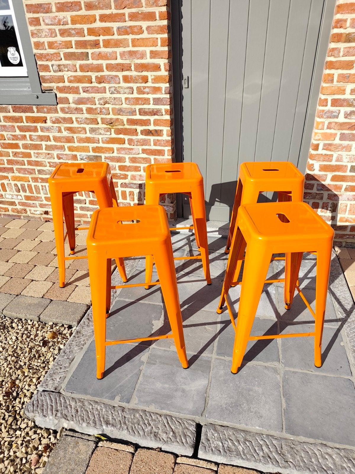 Barstoelen, Huis en Inrichting, Ophalen, Met voetsteun, 60 tot 90 cm, Metaal