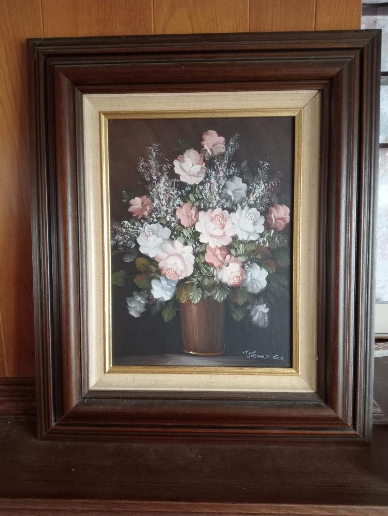 Robert Cox bloemen stilleven, Antiek en Kunst, Ophalen