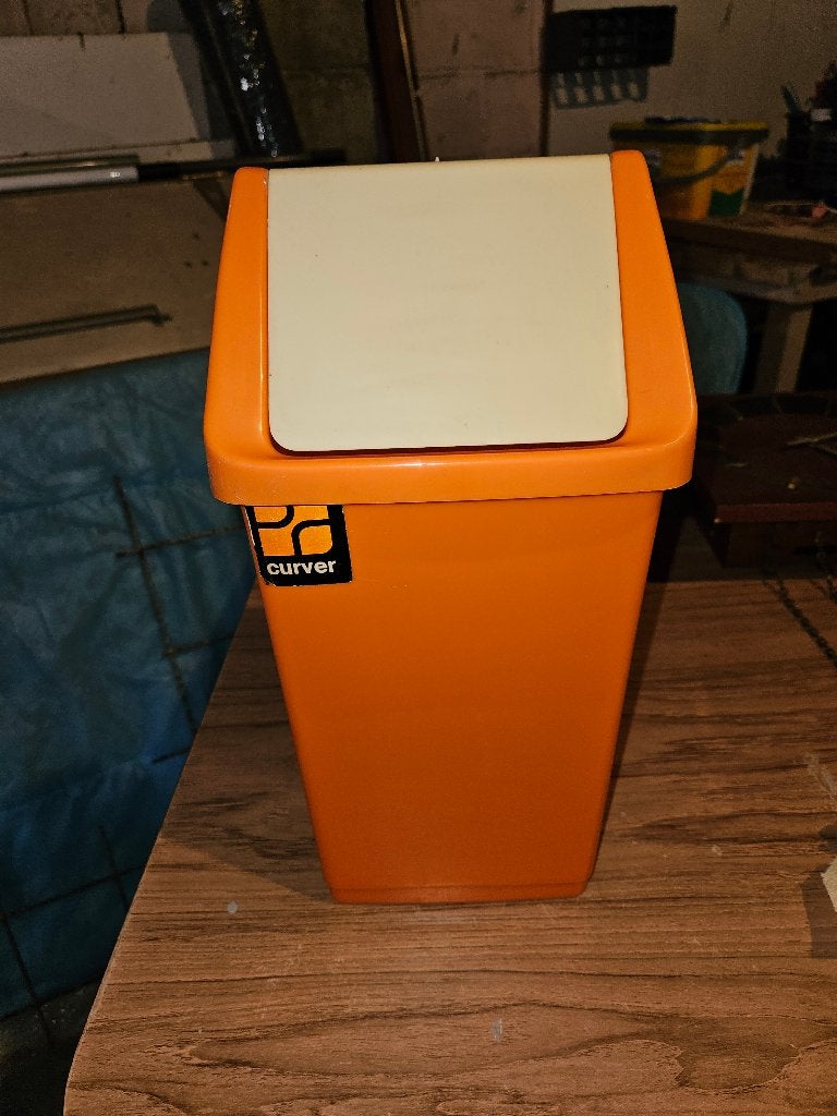 Vintage Curver prullenbak, Huis en Inrichting, Ophalen, Kunststof, Zo goed als nieuw, Minder dan 10 liter