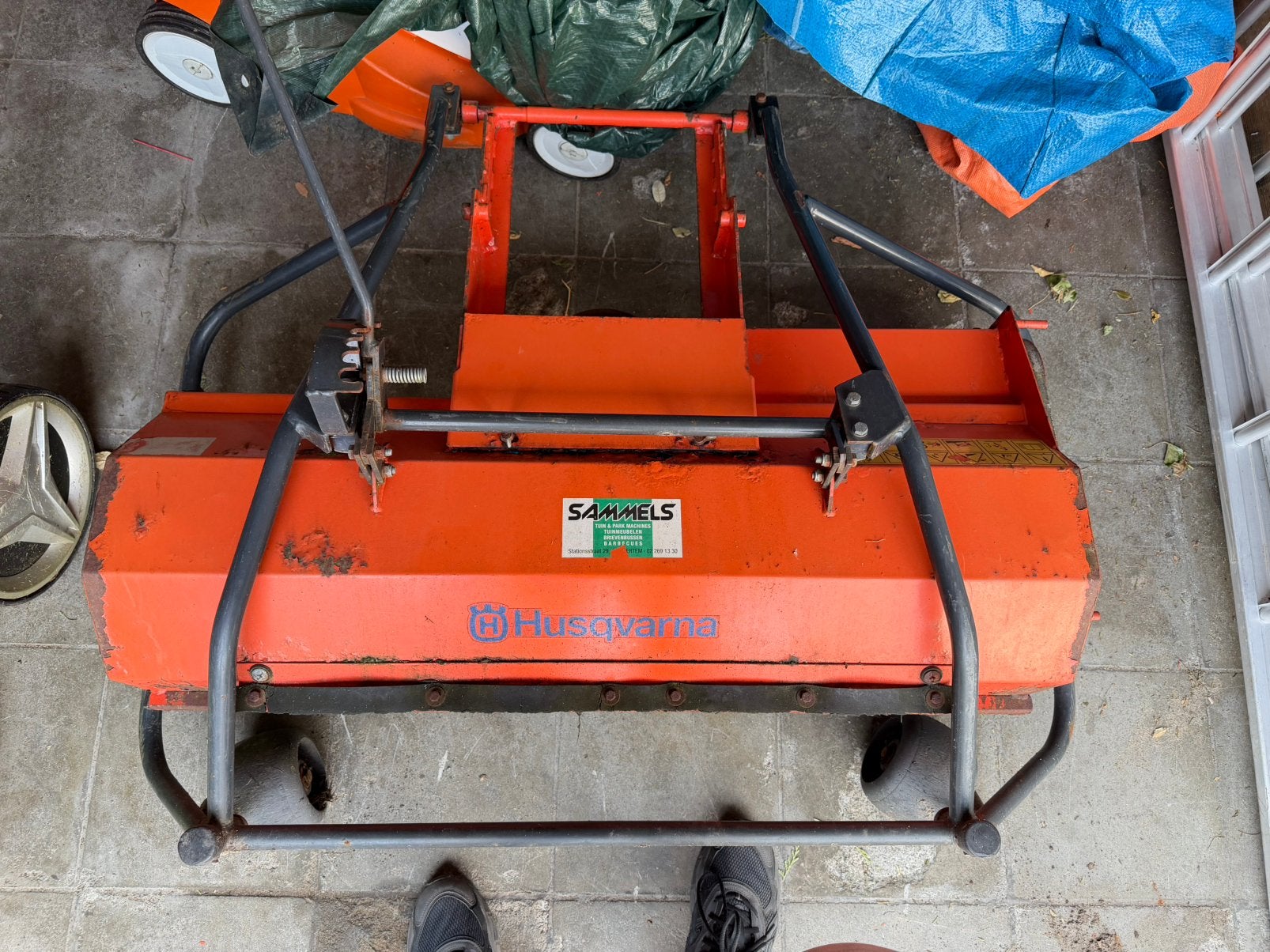Klepelmaaier husqvarna, Tuin en Terras, Ophalen, Gebruikt, Elektrische starter, 90 tot 120 cm