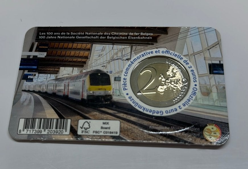 100jaar NMBS herdenkingsmunt 2€ (twee euro), Ophalen, België