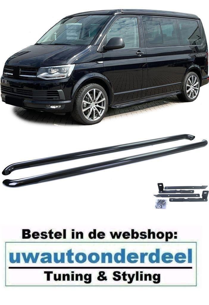 Sidebars RVS glans Zwart V 2 Geschikt Voor VW Transporter T5, Verzenden