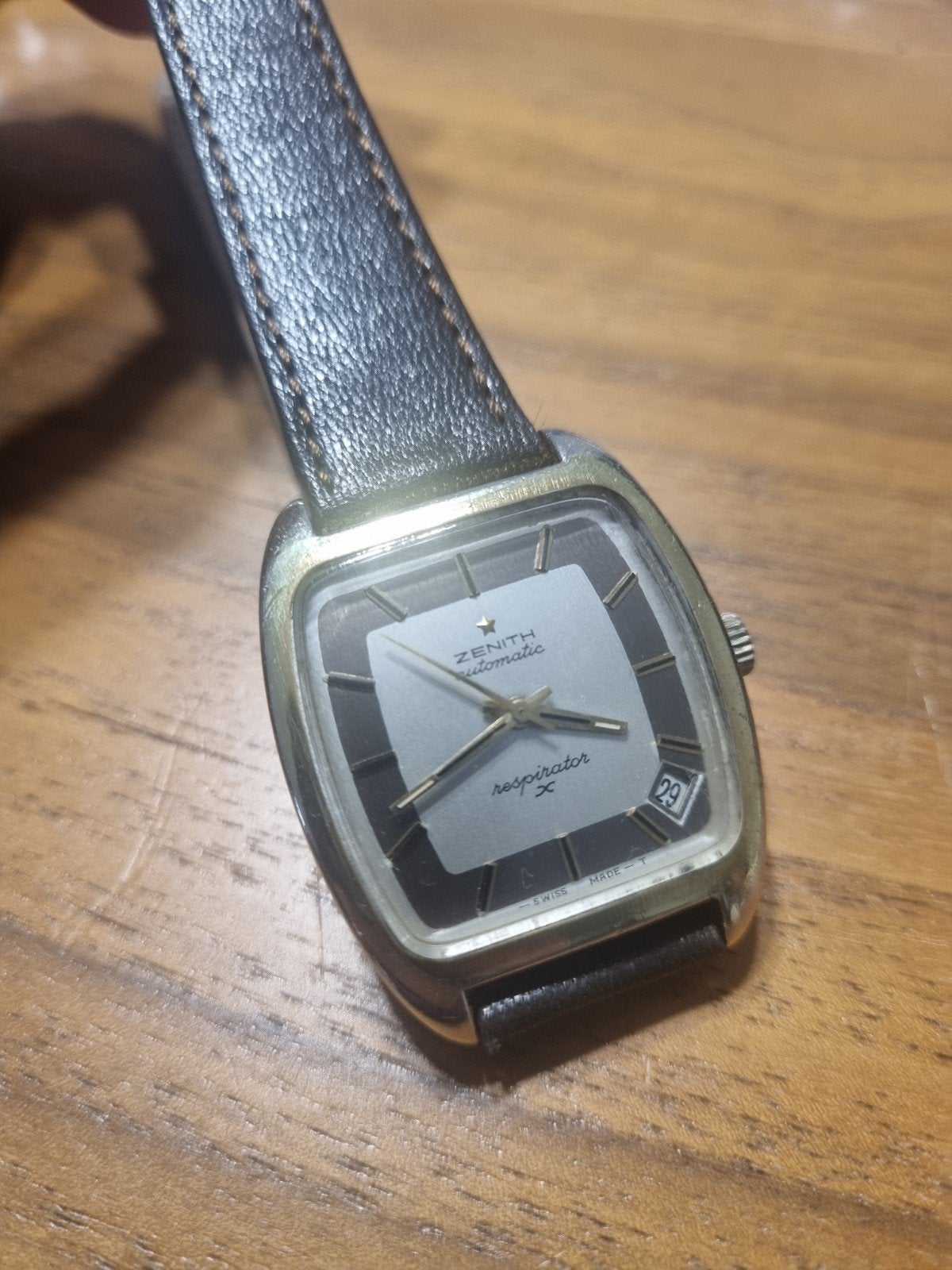 Zenith automatique, Montre-bracelet, Autres marques, Enlèvement ou Envoi, Cuir