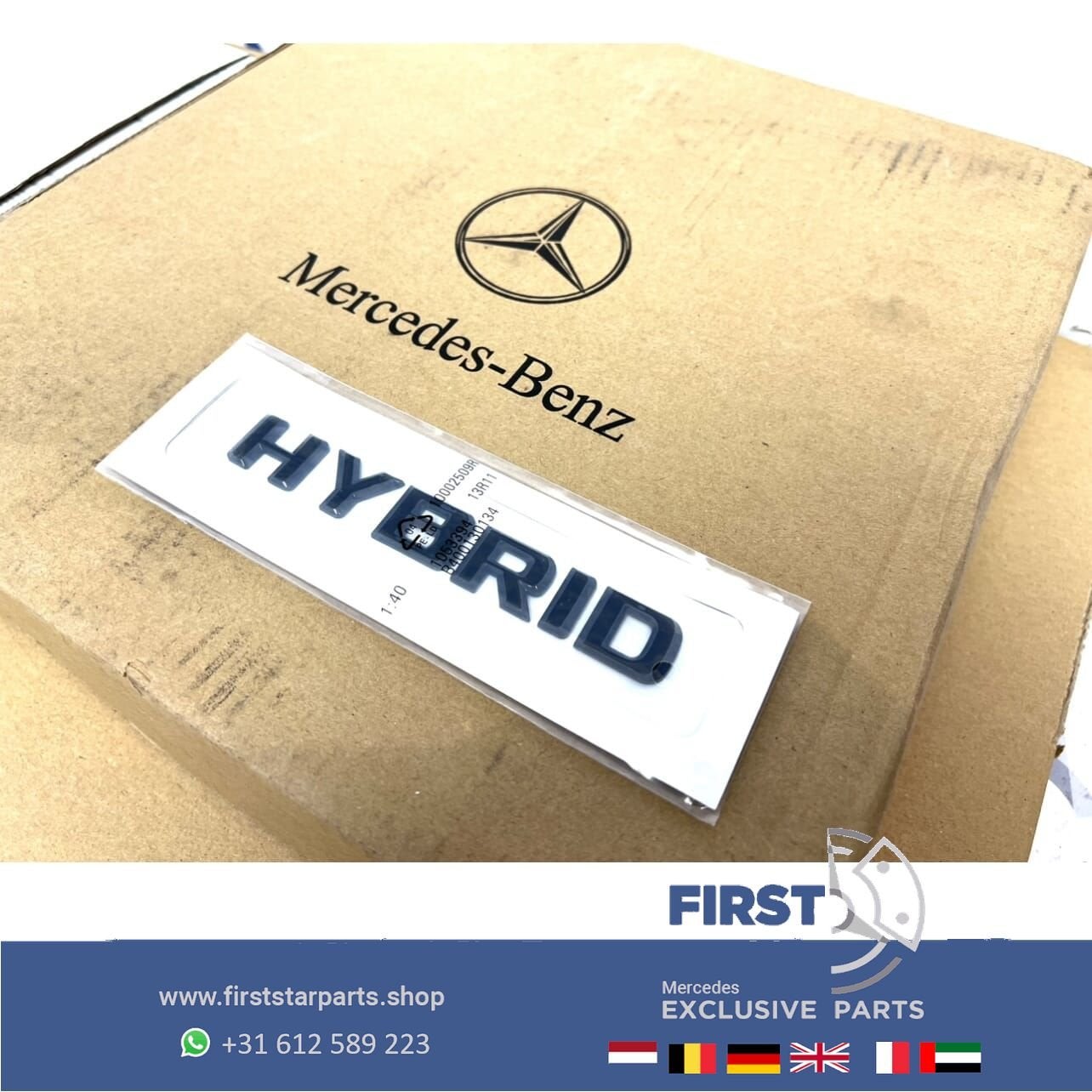 Mercedes HYBRID ACHTERKLEP BADGE origineel Mercedes HYBRIDE, Arrière, Utilisé, -, -
