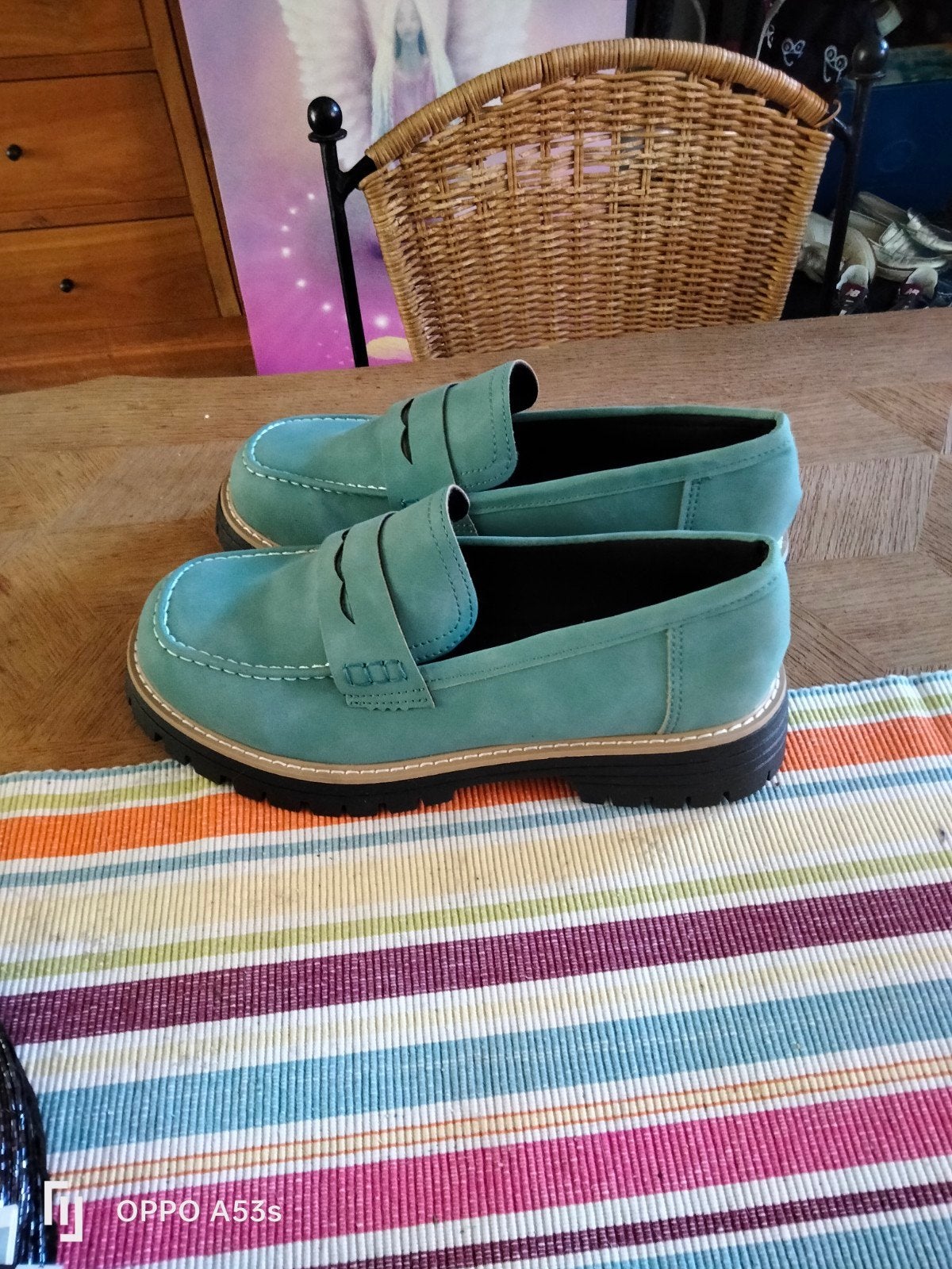 Mocassins dame mode vert 41, Enlèvement ou Envoi