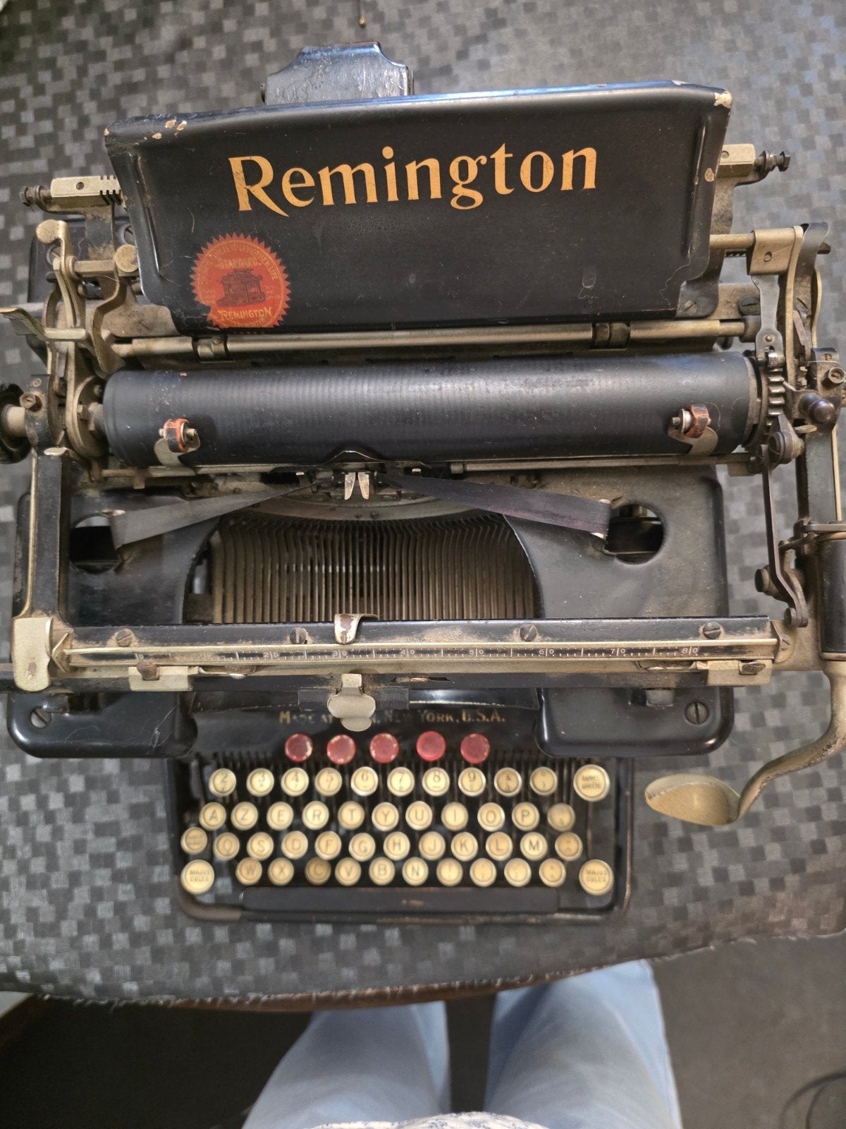 oude typmachine, Ophalen, Gebruikt