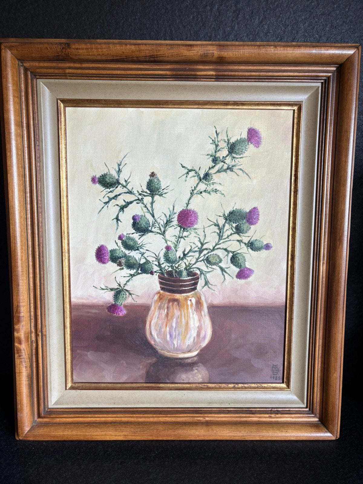 Olieverfschilderij distels, Enlèvement, Toile