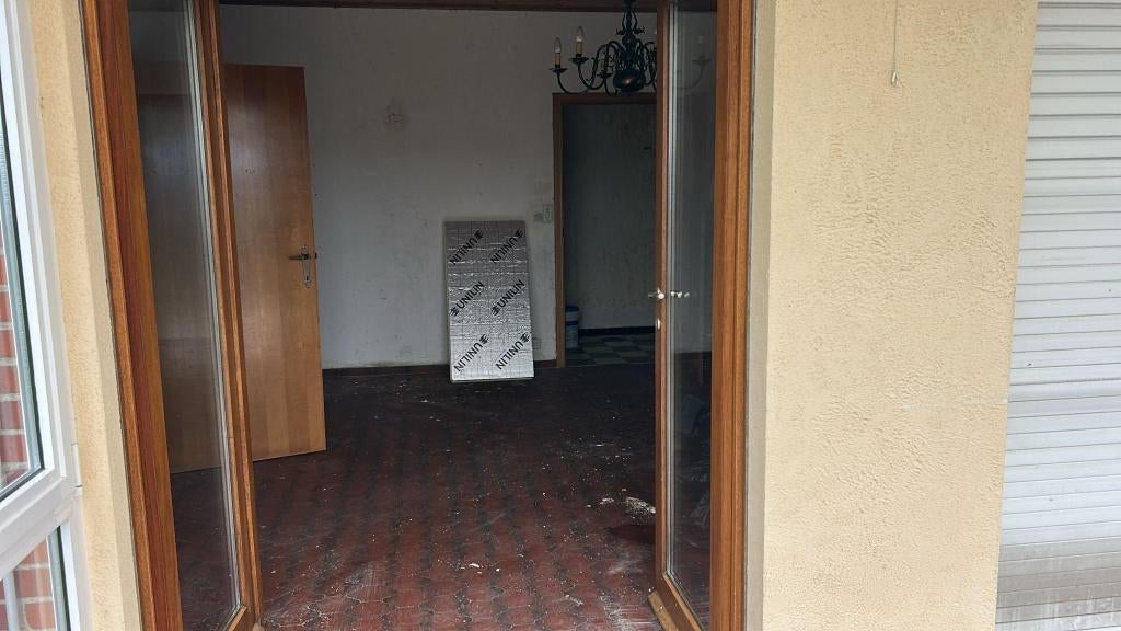 porte-fenêtre extérieur x2 en méranti + fenêtres + portes, Enlèvement, Utilisé, Vitre comprise