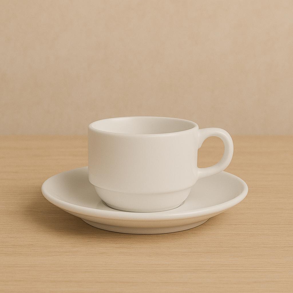 Koffietassen met ondertas te huur (per set van 15), Enlèvement, Comme neuf