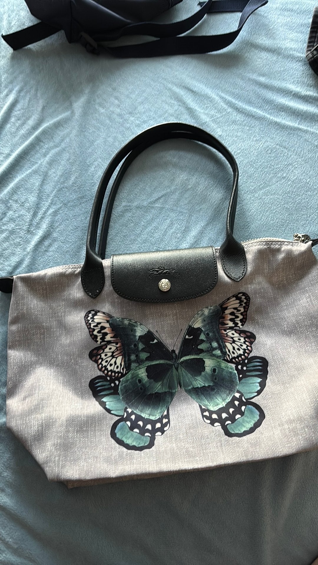 2019 Longchamp Le Pliage Butterfly Tote Bag Medium, Ophalen, Nieuw