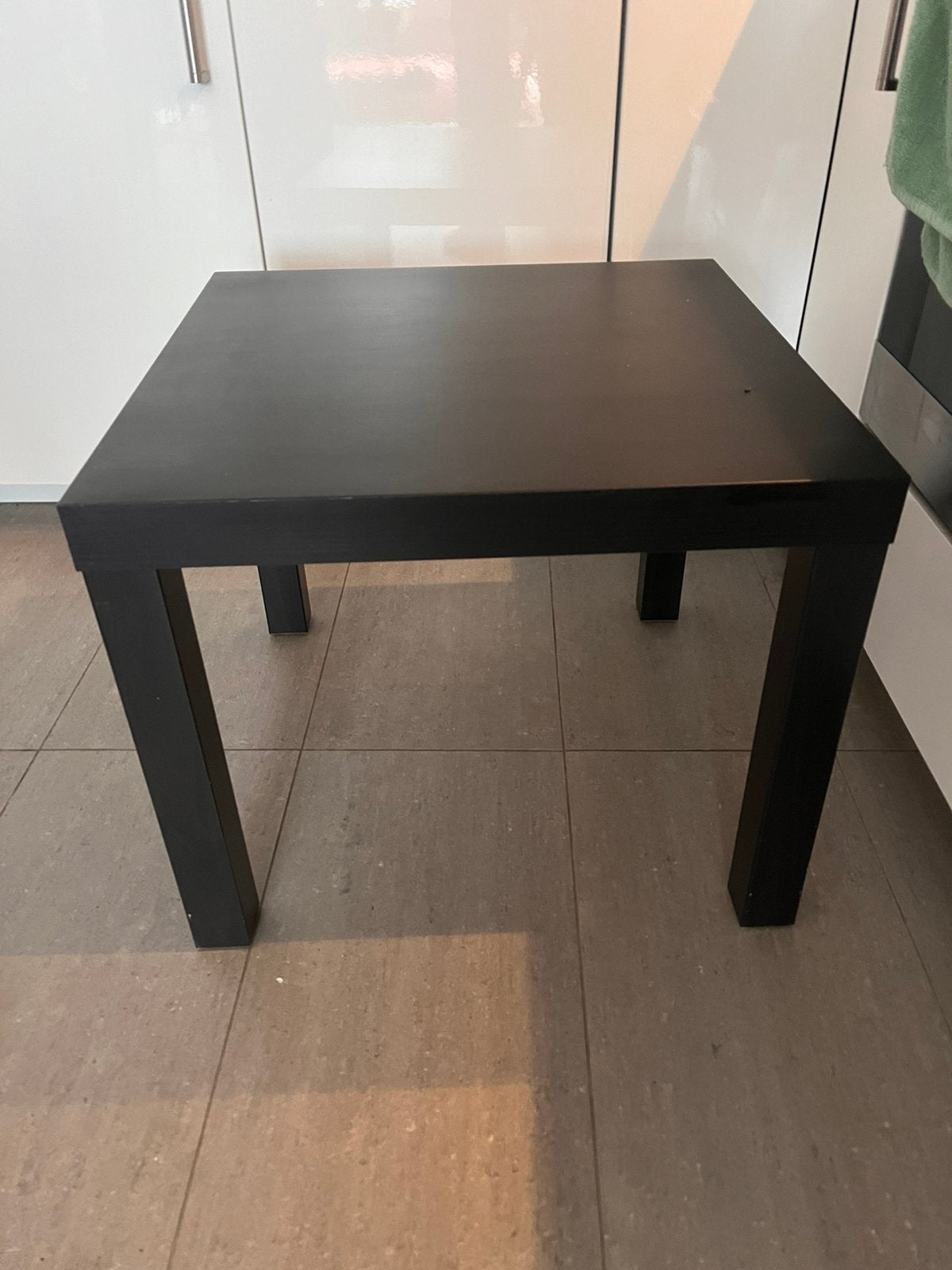 IKEA tafeltje zwart, Enlèvement, Comme neuf, Carré, Bois