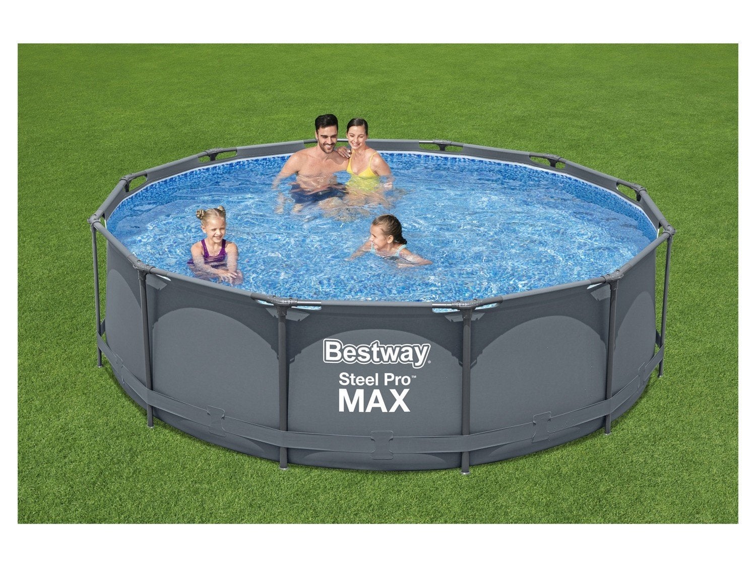 Zwembad Steel Pro Max, Ø 366 x 100 cm Incl ladder en filter, Ophalen, 80 tot 120 cm, Rond, 300 cm of meer