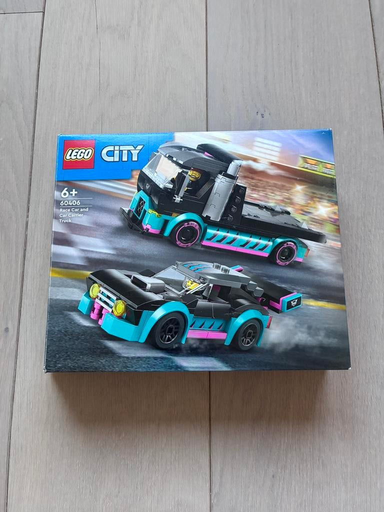Lego City 60406 - Raceauto en transporttruck, Ophalen, Gebruikt, Complete set, Lego