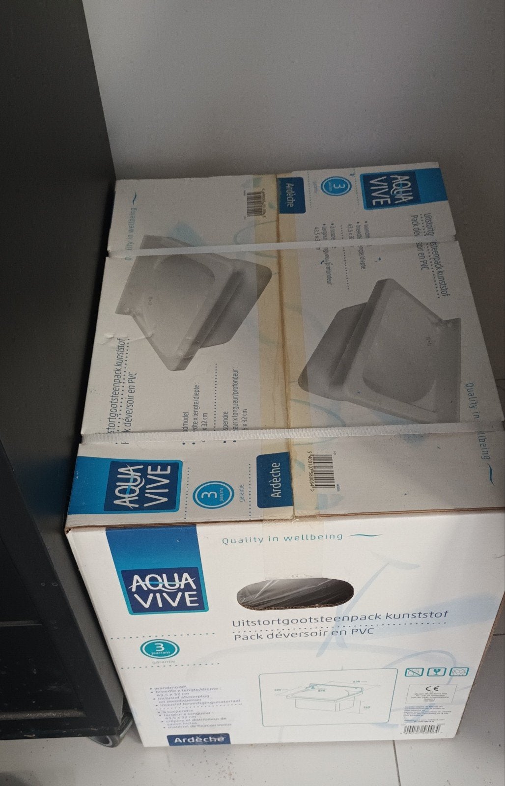 AquaVive kunststof gootsteen 43,5 cm, Doe-het-zelf en Bouw, Sanitair, Ophalen, Nieuw