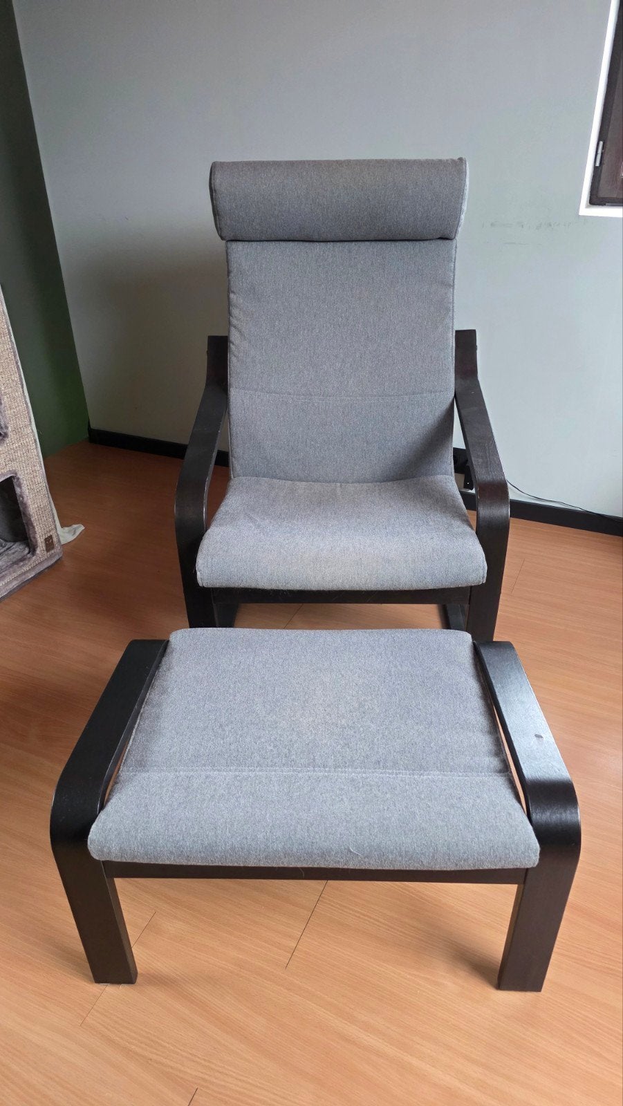 Ikea Poang stoel en voetbank, Ophalen