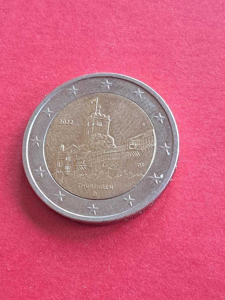 2022 F Duitsland 2 euro Thüringen, Stuttgart, Verzenden, Duitsland, 2 euro, Losse munt
