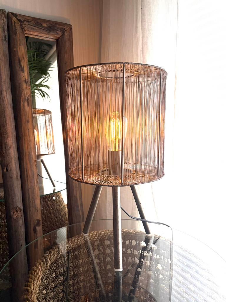 Lampe entièrement en fil métallique H 46 cm, Enlèvement, Comme neuf