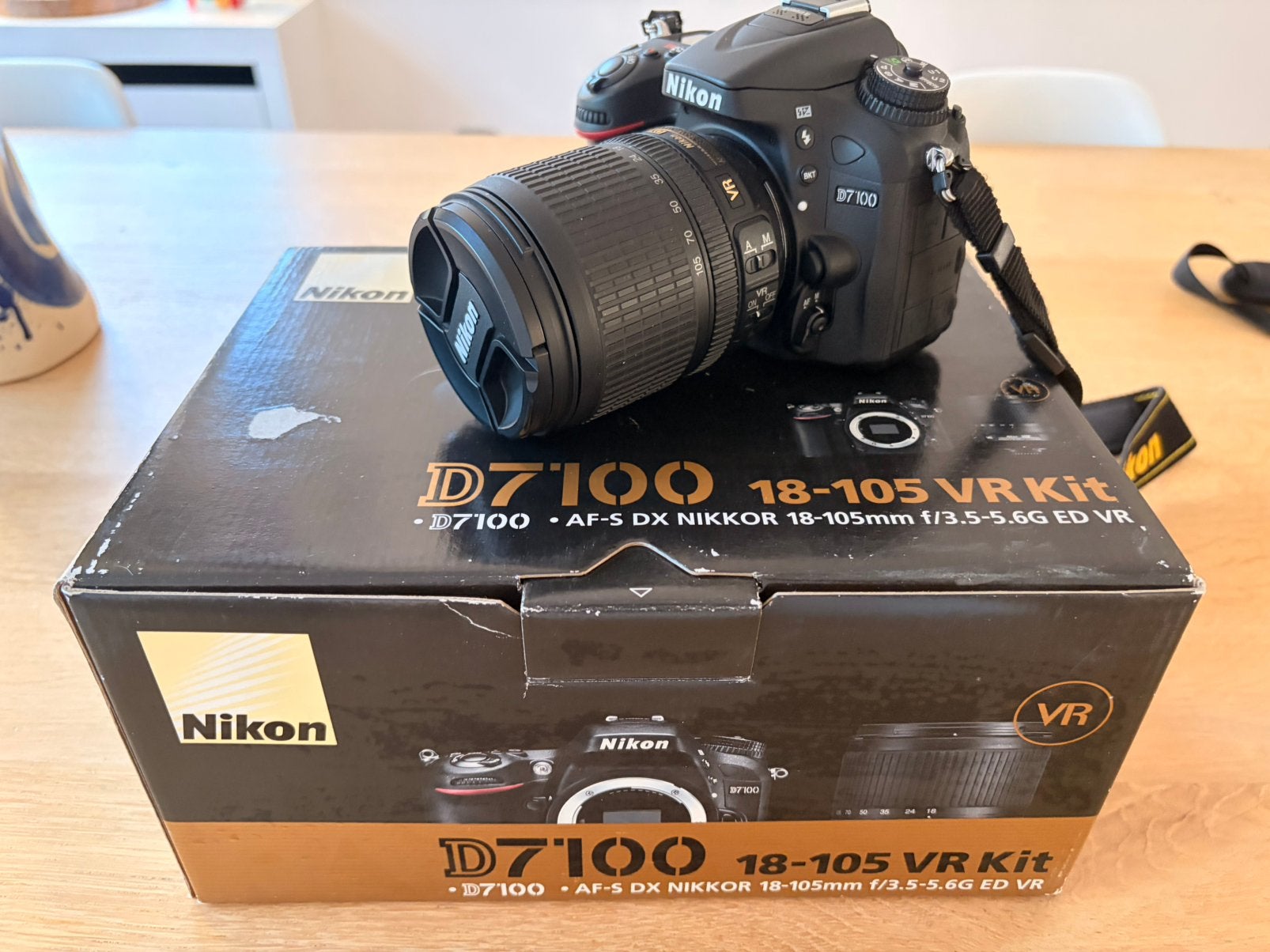 Nikon D7100 + 18-105mm VR Lens + Tas + SD-kaart (Als nieuw!), Audio, Tv en Foto, Ophalen, Zo goed als nieuw, Nikon