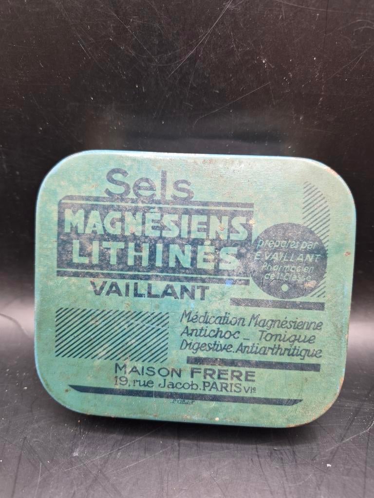 Ancienne boite pharmacie  Sels Magnésiens Lithinés, Antiquités & Art, Enlèvement ou Envoi