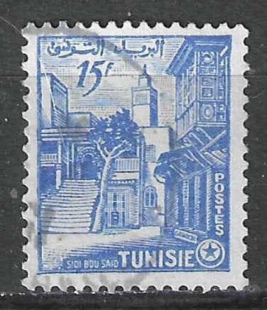 Tunisie 1956 - Yvert 410 - Sidi Bou Said (ST), Envoi, Affranchi