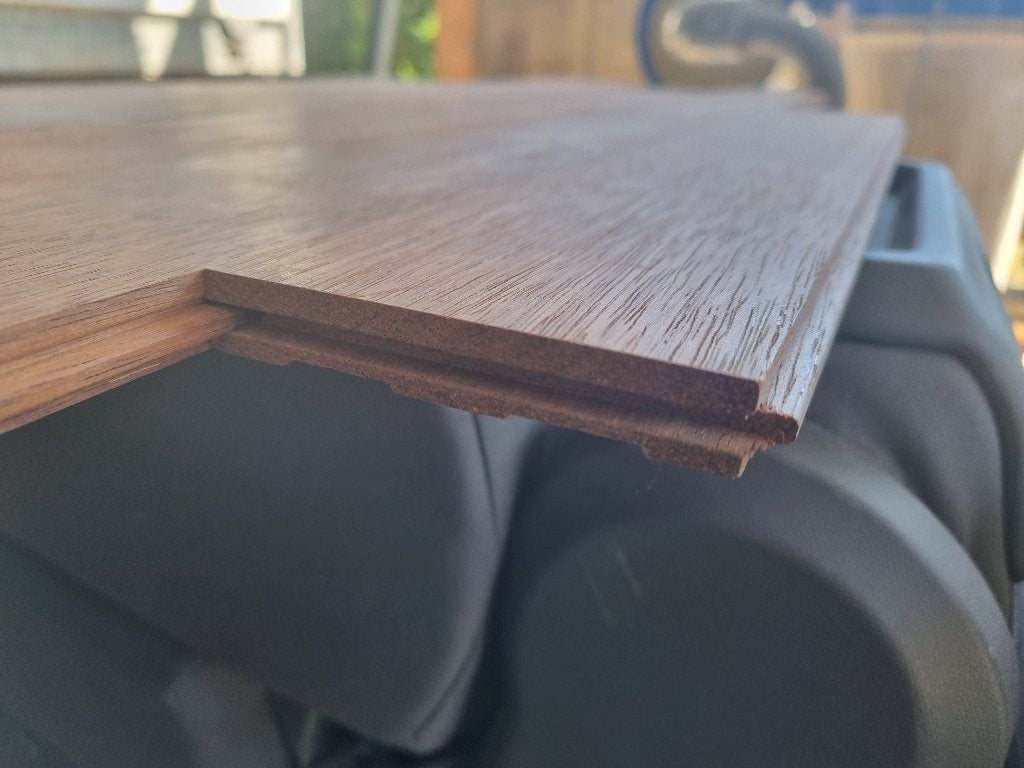 HARDHOUTEN planchet AFZELIA - 31m² - gevelbekleding - vloer, Doe-het-zelf en Bouw, Hout en Planken, Ophalen, Minder dan 25 mm