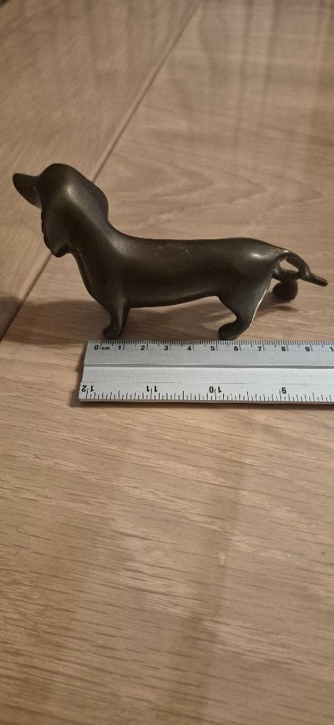 Metalen teckel, Ophalen of Verzenden, Gebruikt, Dier