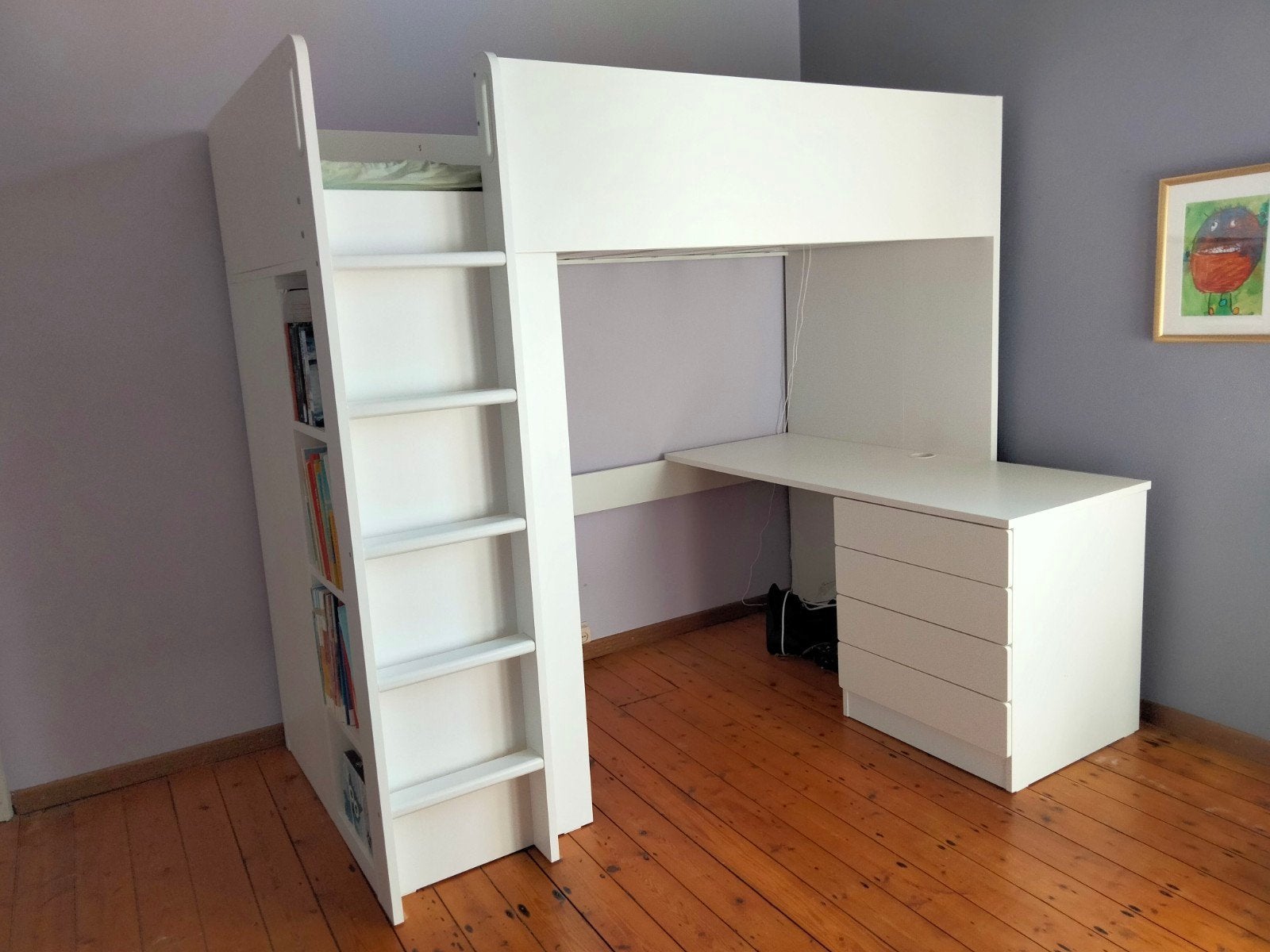 Hoogslaper met buro Smastad Ikea, Ophalen, Gebruikt, Hoogslaper