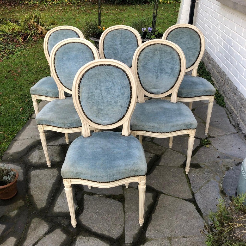 6 stoelen in Louis XVI-stijl, Antiek en Kunst, Ophalen