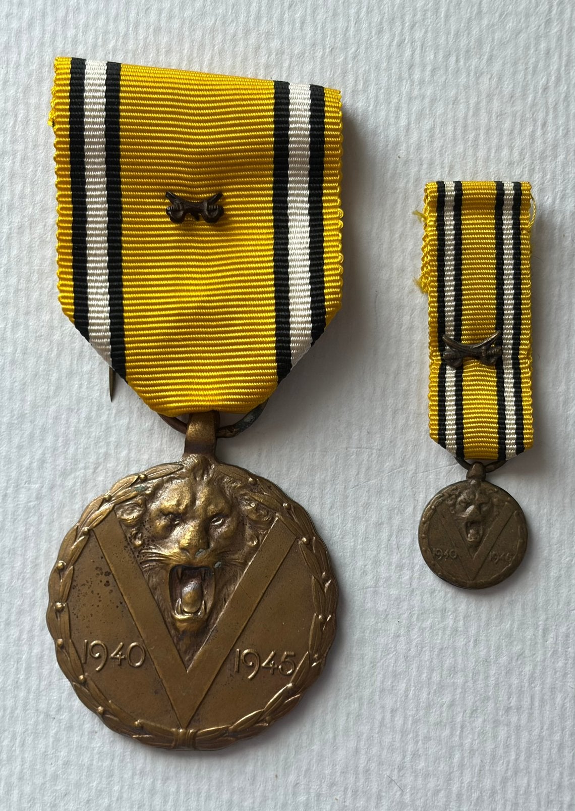 Herinnerings medailles 2 WO, Verzamelen, Ophalen of Verzenden, Landmacht, Lintje, Medaille of Wings