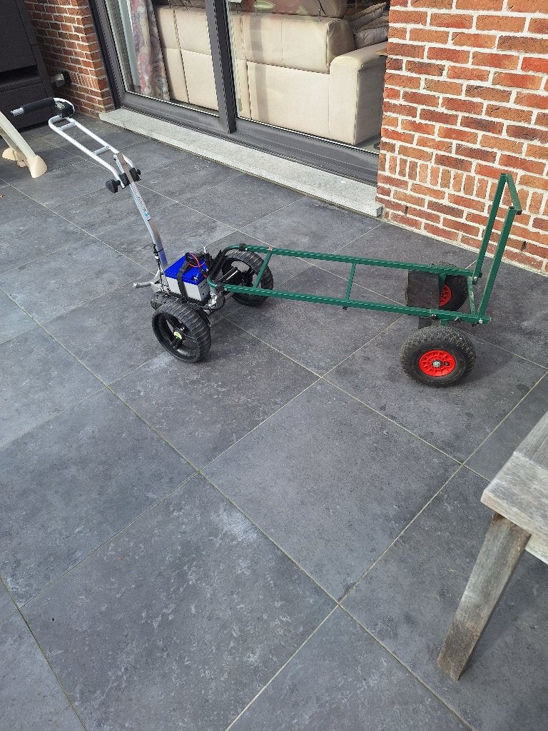 Elektrische voorwielen voor hengelstation, Watersport en Boten, Ophalen, Gebruikt, Overige typen