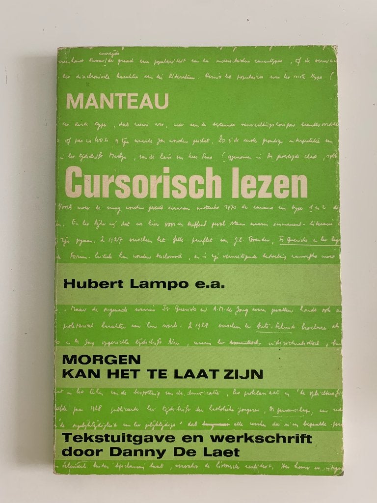 Morgen kan het te laat zijn, Hubert Lampo e.a., Enlèvement ou Envoi, Utilisé