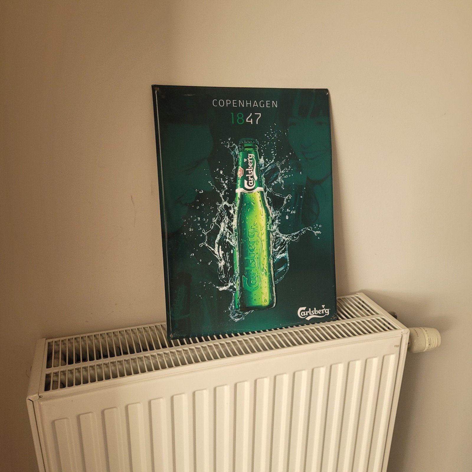 plaque en métal carlsberg, Enlèvement ou Envoi