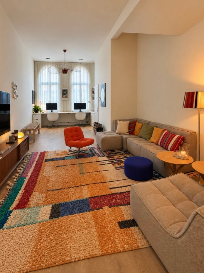 Authentiek Berber tapijt uit Marrakech – 100% wol, Huis en Inrichting, Ophalen, Zo goed als nieuw, 200 cm of meer, 200 cm of meer