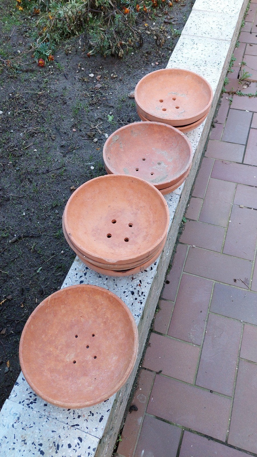 Schalen in aardewerk, Tuin en Terras, Ophalen, Steen, Gebruikt, Minder dan 30 cm