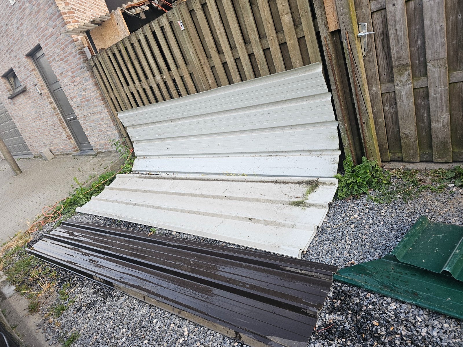 Damwand profielplaten, Ophalen