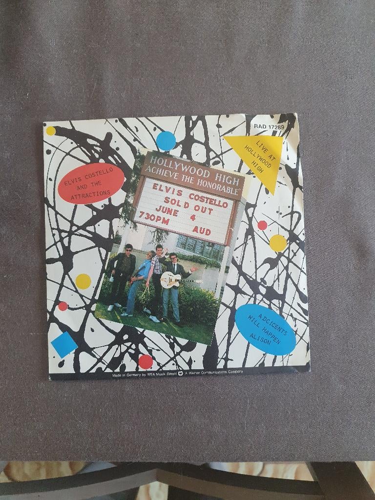 Elvis Costello & The Attractions – Live At Hollywood High, Cd's en Dvd's, Vinyl Singles, 7 inch, Single, Ophalen of Verzenden