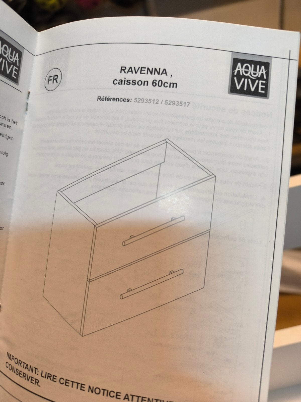 set complet sale de bain lavabo, caisson, miroir aquavive, Maison & Meubles, Enlèvement, Neuf